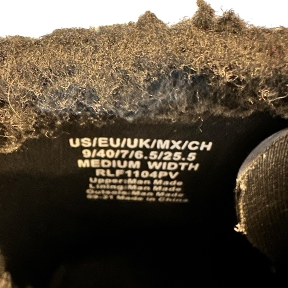 Kenneth Cole Reaction | Black Rain Lace Up Cozy Lug Sole Rain Boots Size 9 - Picture 13 of 14